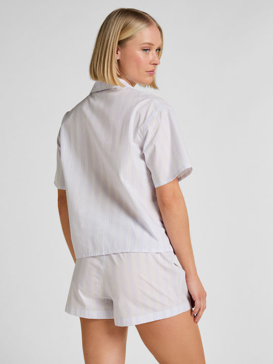 Hunkemöller Summer Women's Pyjama Shorts Purple Stripe