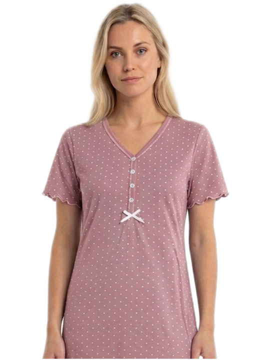 Caress Sommer Baumwoll Nachthemd für Damen Sappiger Apfel