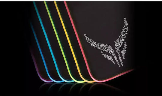PowerColor Red Devil RGB Гейминг Мишка Пад XXL 900мм с RGB Осветление Червен MPDR-1000