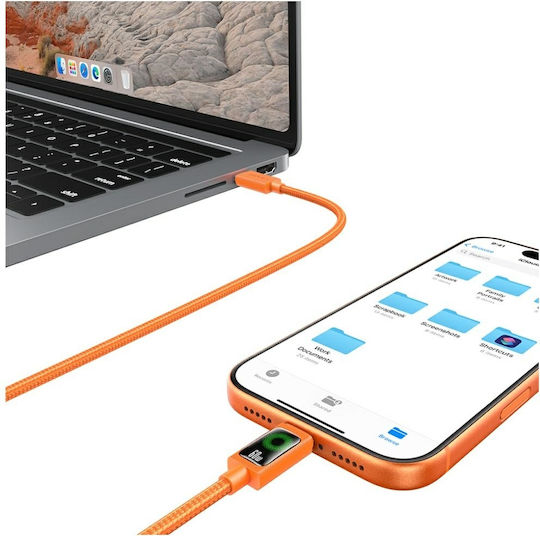 Usams USB 2.0 Kabel USB-C männlich - USB-C 60W PD Orange 1,2m SJ773USB02