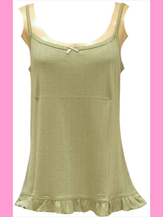 Harmony Summer Women's Cotton Pyjama Blouse Green Harmony Summer Women's Cotton Pyjama Blouse Green