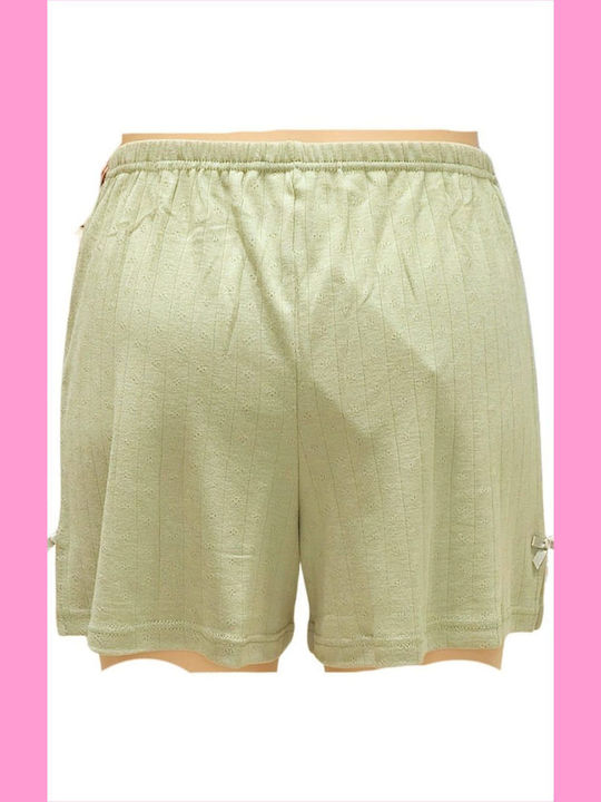 Harmony Summer Cotton Women's Pyjamas Shorts Green