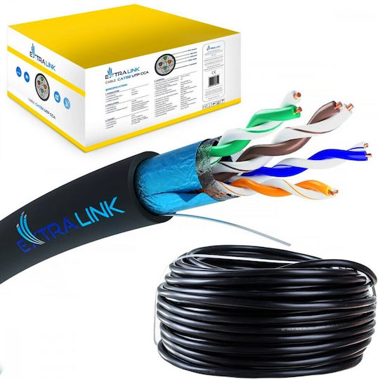 Extralink F/FTP Cat.5e Ethernet Network Cable Outdoor 305m Gray