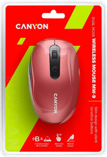 Canyon CNS-CMSW09R Безжична Bluetooth Мишка Червена