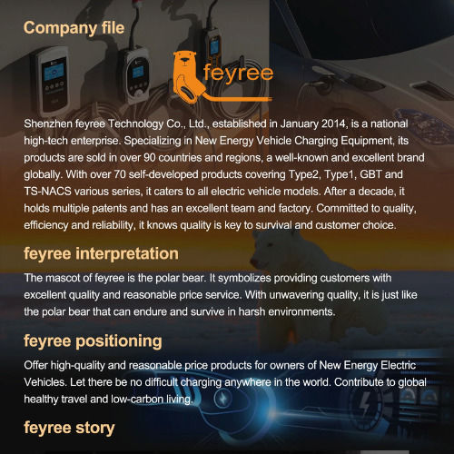 Feyree Lion King EV-K8 Portable Three-Phase 11kW Charging Station with Built-in Cable Type 2
