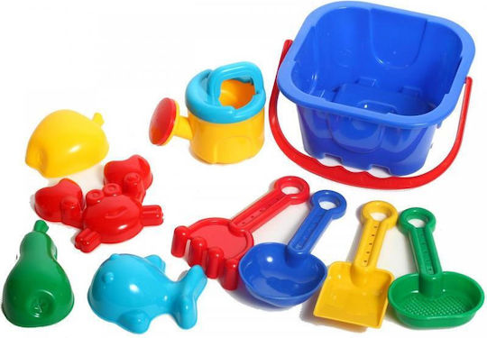 Set De Nisip 10 Accesorii Albastre