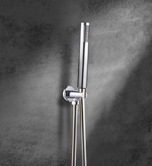 Katsamakos Built-in Battery Mixer for Shower Silver Katsamakos Built-in Battery Mixer for Shower Silver
