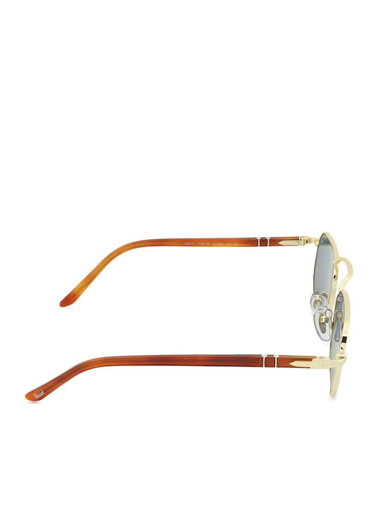 Persol Унисекс Слънчеви Очилa с Златен Метален Рамка и Сини Стъкла PO1020S 113256
