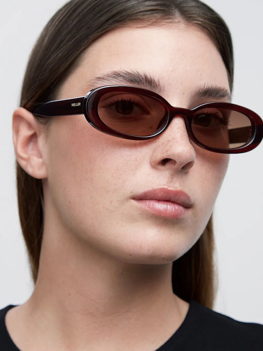 Meller Kai Unisex Sunglasses with Red Frame and Red Lens KAI-MAROONGBROWN