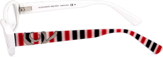 Alexander McQueen Eyeglass Frame Weiß AMQ4161 R2Y