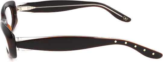 Bottega Veneta Plastic Eyeglass Frame Cat Eye Brown