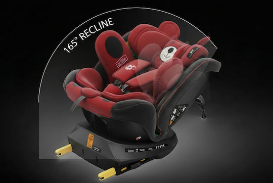 Buf Boof TWT Plus Deluxe Bear Baby Car Seat i-Size with Isofix Red