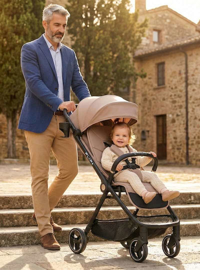 Cangaroo Flip+ Καρότσι Μωρού Kατάλληλο για Nεογέννητο Dawn Beige 6.9kg