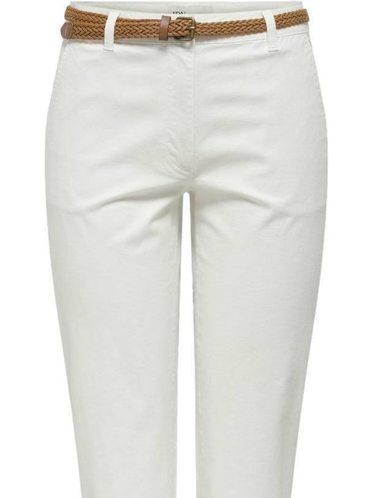 Damen Chino Hose Weiß
