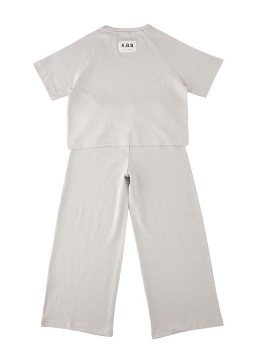 Set Pentru Copii Cu Pantaloni De Vară 2 Bucăți Gri