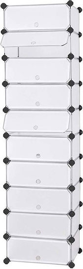 Πλαστική με 10 Ράφια Λευκή 43x31x173cm LPC10W Πλαστική με 10 Ράφια Λευκή 43x31x173cm LPC10W