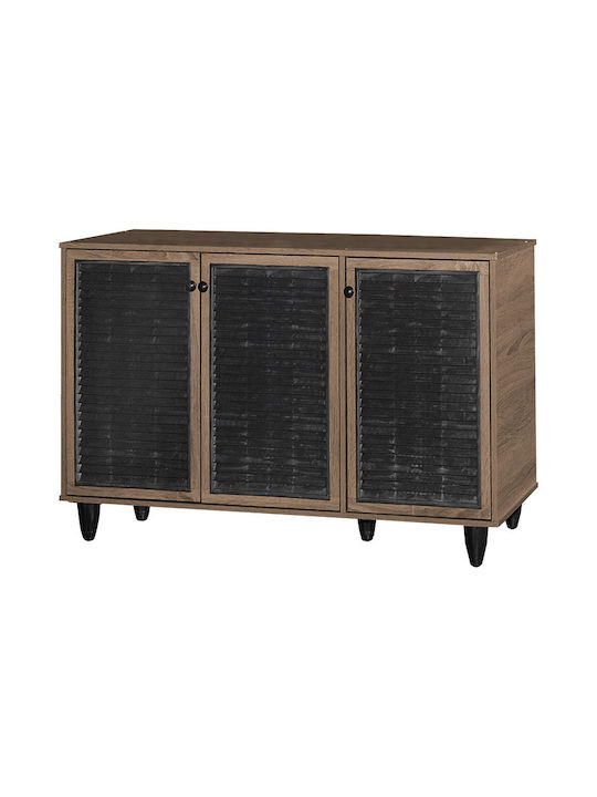 Ronan Wooden Shoe Organizer with 4 Shelves Brown 105x35x66cm