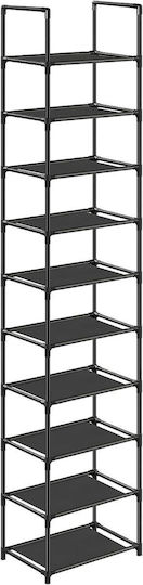 Μεταλλική με 10 Ράφια Μαύρη 33x33x173cm LSR110B02 Μεταλλική με 10 Ράφια Μαύρη 33x33x173cm LSR110B02