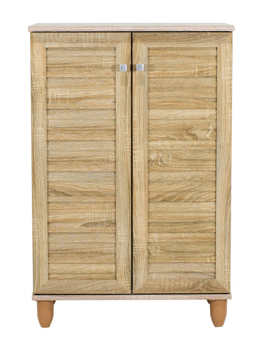 Santo Wooden Shoe Organizer with 4 Shelves Beige 60x34.5x91.5cm