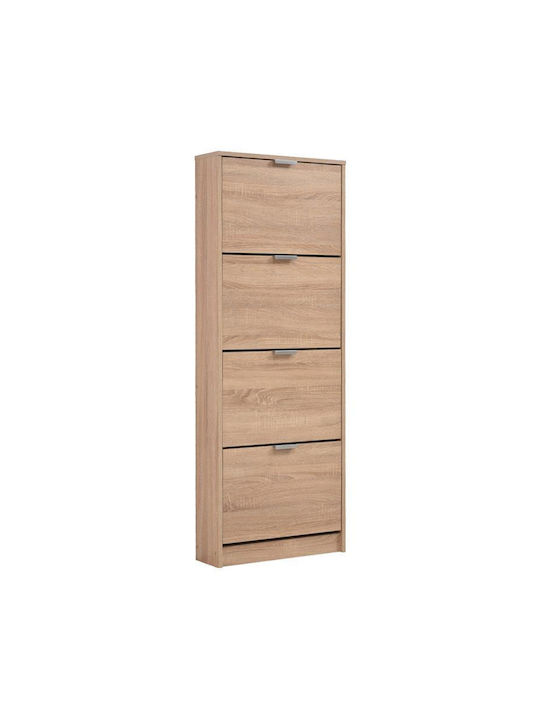 Ξύλινη Παπουτσοθήκη Base 14 με 4 Ράφια Sonoma Μ58xΠ18xΥ155.5cm