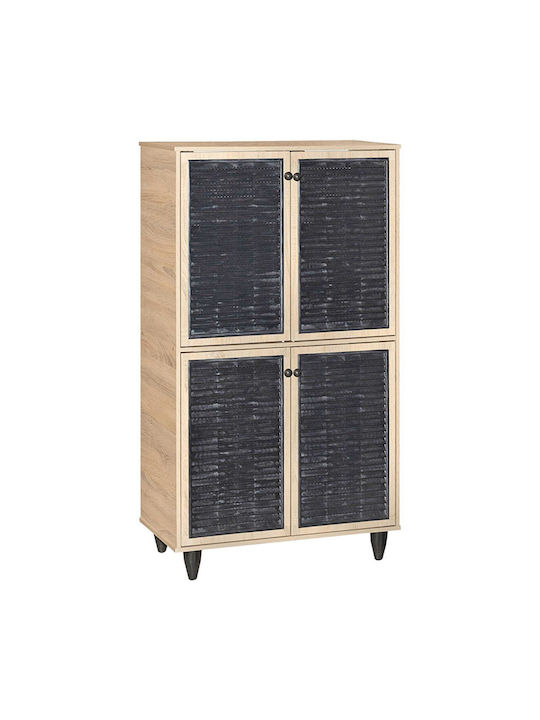 Ronan Wooden Shoe Organizer Beige 70.5x35x122cm