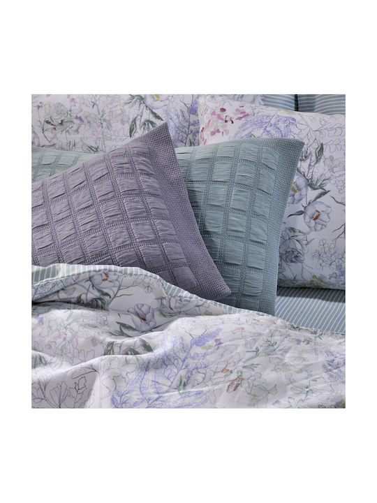 Down Town Home Decorative Pillow Case 1186 Made of 100% Cotton Purple 40x60cm