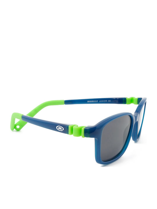 Moritz Square Baby Kids Sunglasses with Polarized Lenses Blue for 1-4 Years