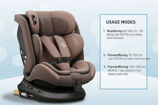 Buf Boof TWT Plus Deluxe Autositz i-Size mit Isofix Coffee 0-36 kg