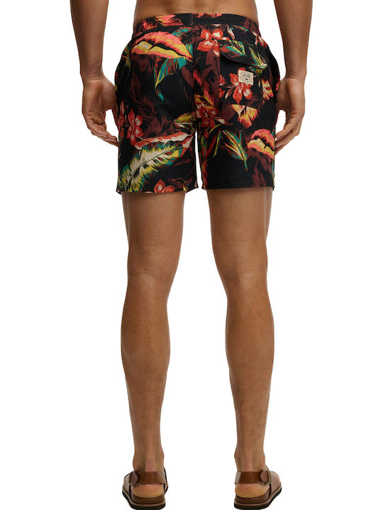 Hawaiian Men's Swimwear Shorts Kjn Cuban Nights Black with Prints M3010264A KJN