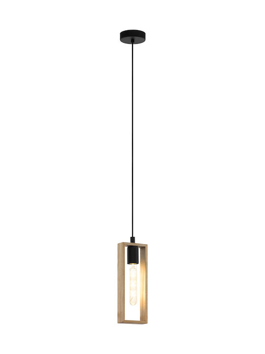 Eglo Littleton Висящо Осветително Тяло Черен с Цокъл E27 11x10x110см.