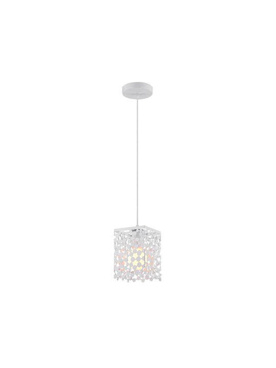 Elmark Janis-1b Κρεμαστό Φωτιστικό Λευκό με Ντουί E27 13x13x190εκ.