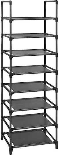 Μεταλλική με 8 Ράφια Μαύρη 46x28x145cm LSR24BK Μεταλλική με 8 Ράφια Μαύρη 46x28x145cm LSR24BK