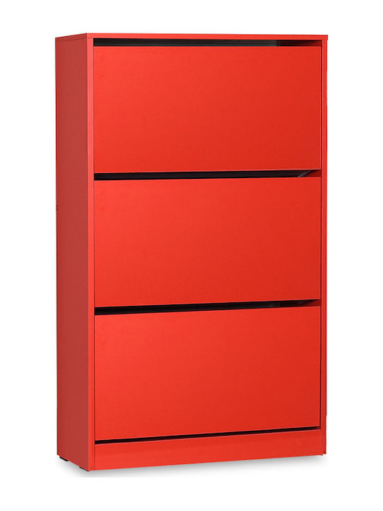 Suport pentru pantofi Step 18 cu 3 Rafturi Roșie L73xW26xH119cm