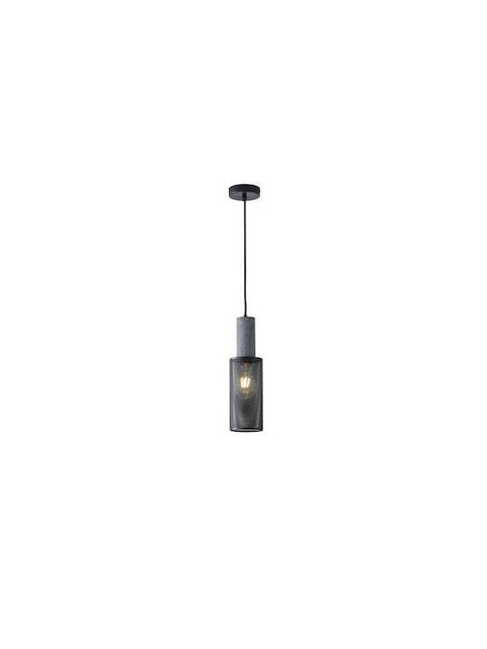 Eurolamp Pendant Light Black with Socket E27 10x10x34cm