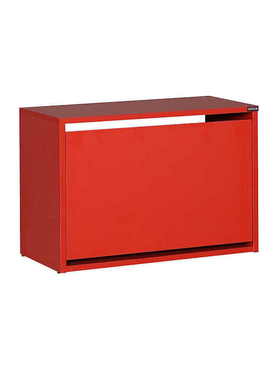 Wooden Shoe Organizer Step V6 with 2 Shelves Red M60xD30xH42cm