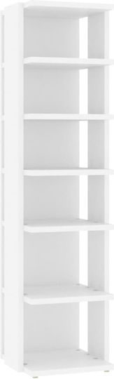 Ξύλινη με 6 Ράφια Λευκό 25x27x102cm 808485 Ξύλινη με 6 Ράφια Λευκό 25x27x102cm 808485
