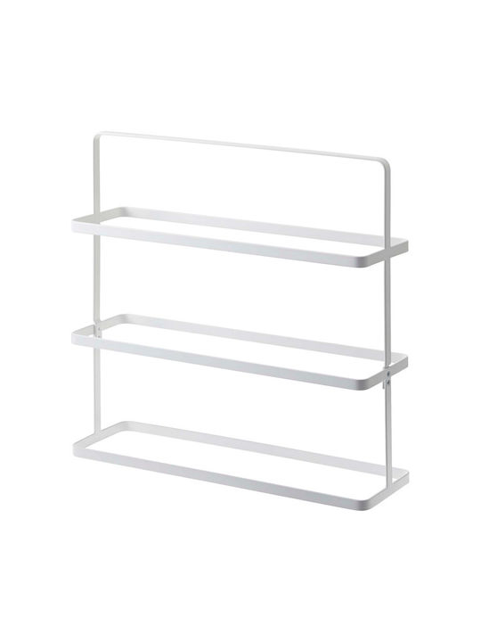 Metalică Suport pentru pantofi Tower cu 3 Rafturi Alb L50xW14xH45.5cm