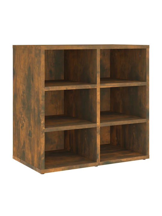 Holz Schuhschrank mit 4 Regalen Gelb L52.5xW30xH50cm