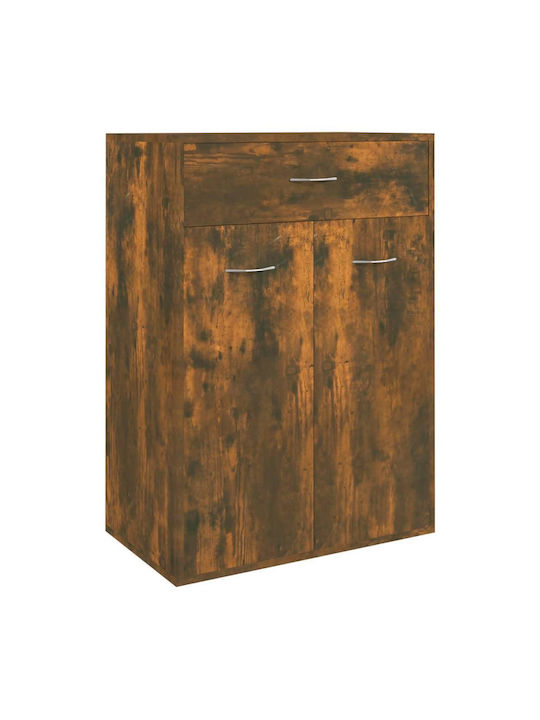 Holz Schuhschrank mit 4 Regalen Gelb L60xW35xH84cm