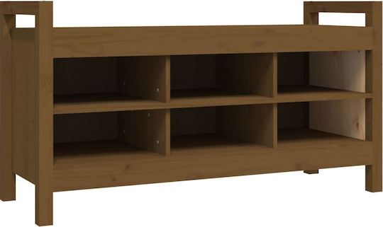 Ξύλινη με 2 Ράφια 110x40x60cm Ξύλινη με 2 Ράφια 110x40x60cm