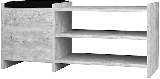 Ξύλινη Sunno με 3 Ράφια Λευκό Αντικέ 100x35x44cm GP037-0171,1 Ξύλινη Sunno με 3 Ράφια Λευκό Αντικέ 100x35x44cm GP037-0171,1