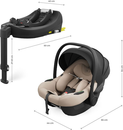 Kinderkraft Scaun Auto i-Size cu Isofix Bej
