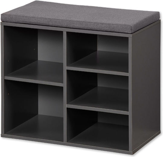 Organizatoare Pantofi Din Lemn Cu 5 Rafturi Gri 51.5x29.5x48cm 15913 Organizatoare Pantofi Din Lemn Cu 5 Rafturi Gri 51.5x29.5x48cm 15913