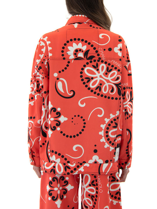 C. Manolo Jean Women's Jacket White-Black-Orange C. Manolo Jean Women's Jacket White-Black-Orange