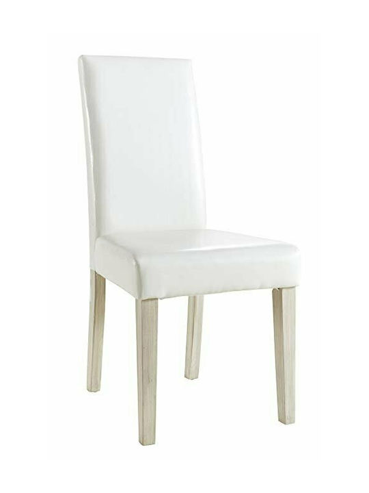 Vara Scaune Sala de mese Alb 1buc 45x55.5x94buc