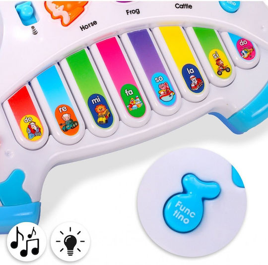 MalPlay Instrument Muzical cu Muzică, Lumină și Sunete pentru 12+ Luni