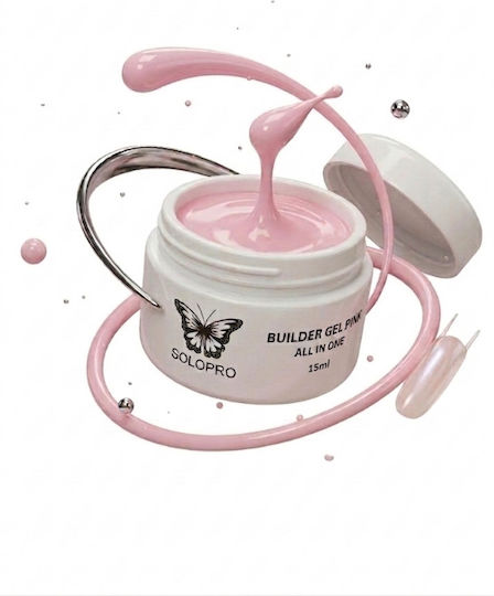 Solo Pro Constructor Gel Gel pentru Unghii Roz 15ml