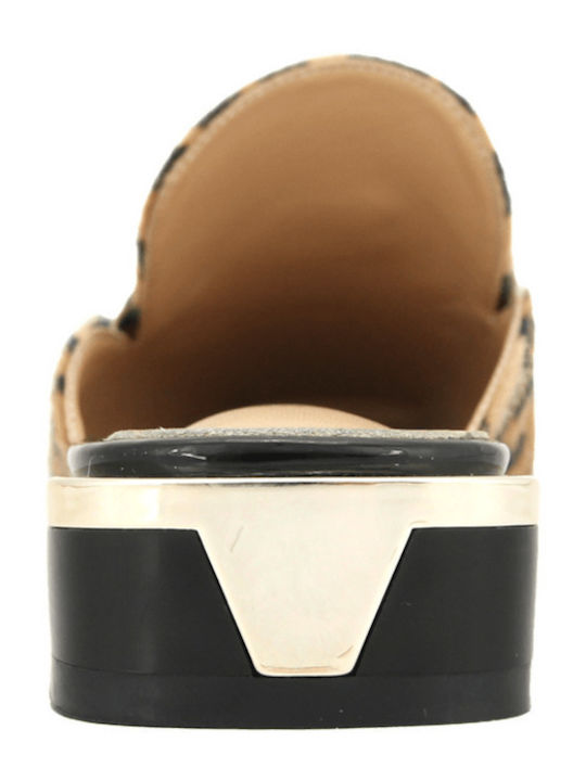 Flat Mules in Brown Colour