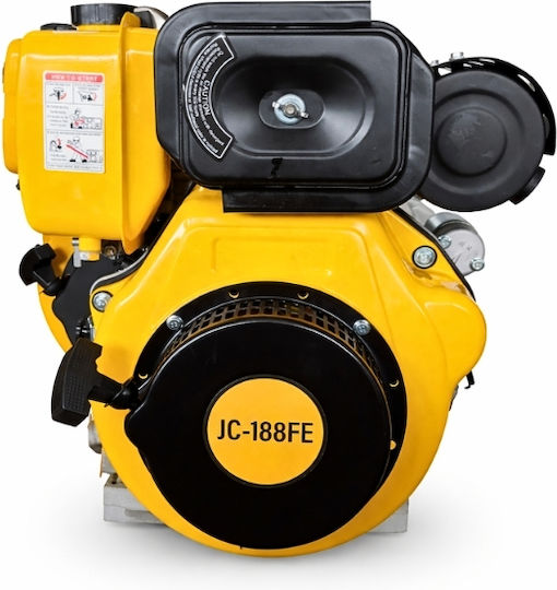 JC Κινητήρας Πετρελαίου 456cc 11hp Μέγιστων Στροφών 3600rpm με Κώνο και Μίζα (Ρεζερβουάρ 5.5lt)