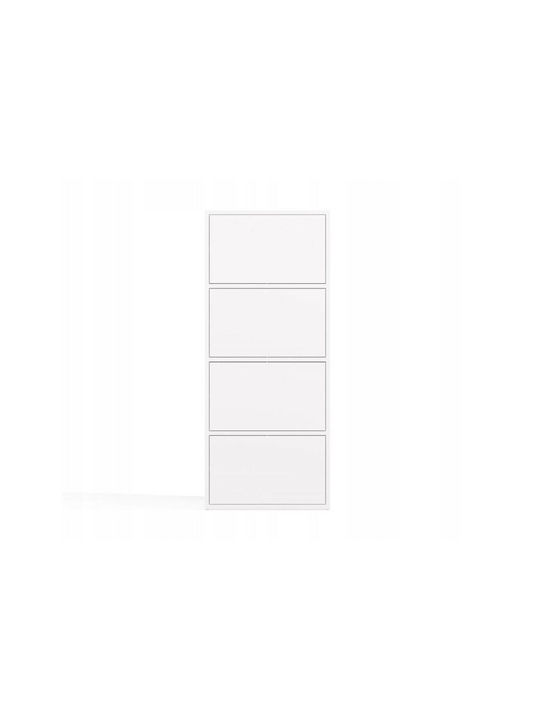 Büroaufbewahrungsschublade Alma Holz Weiß 50x40x119cm